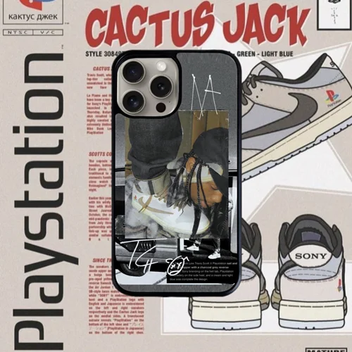 قاب موبایل مدل dunk low travis scott X playstation