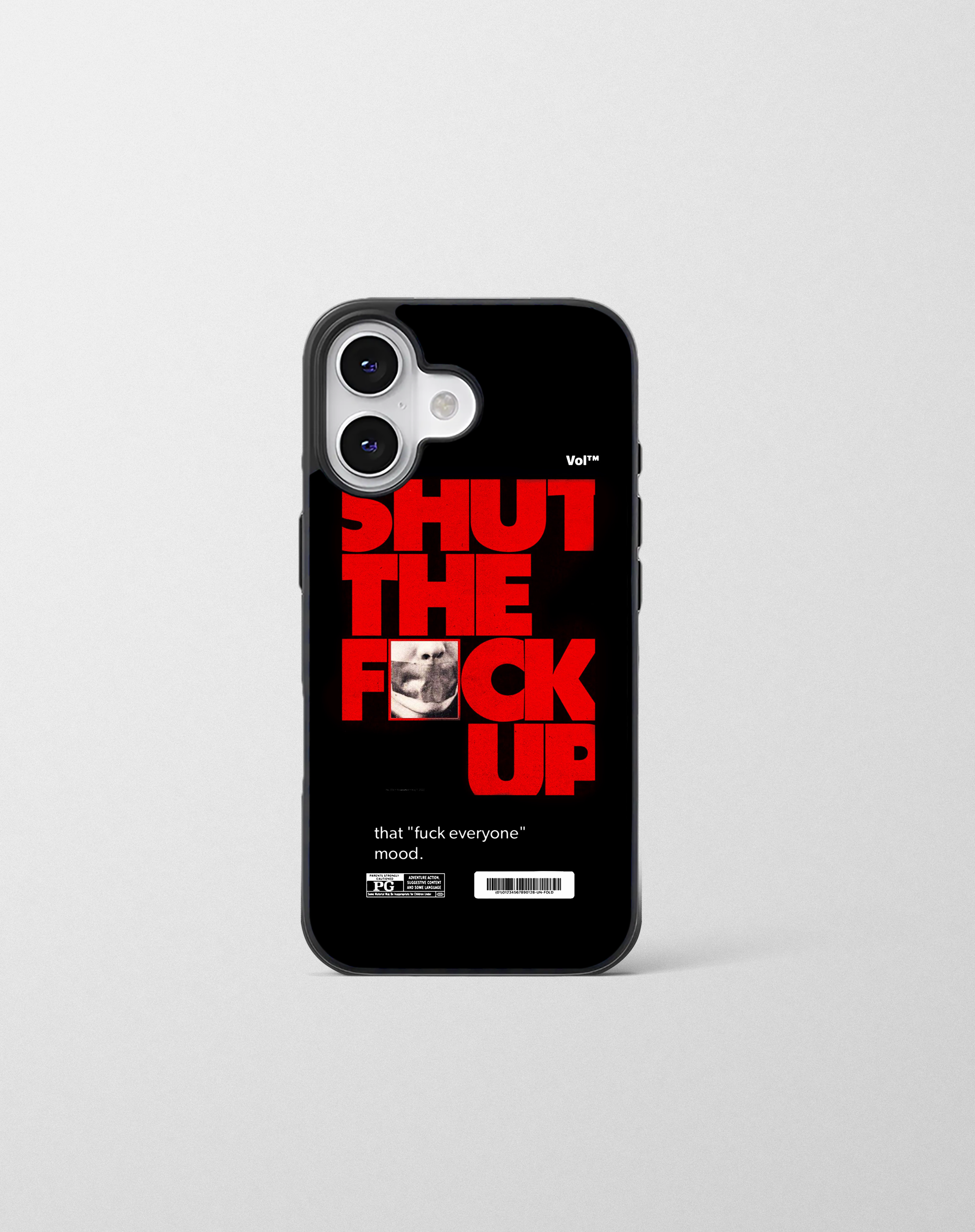قاب موبایل مدل    « Shut the fu*k up »مشکی
