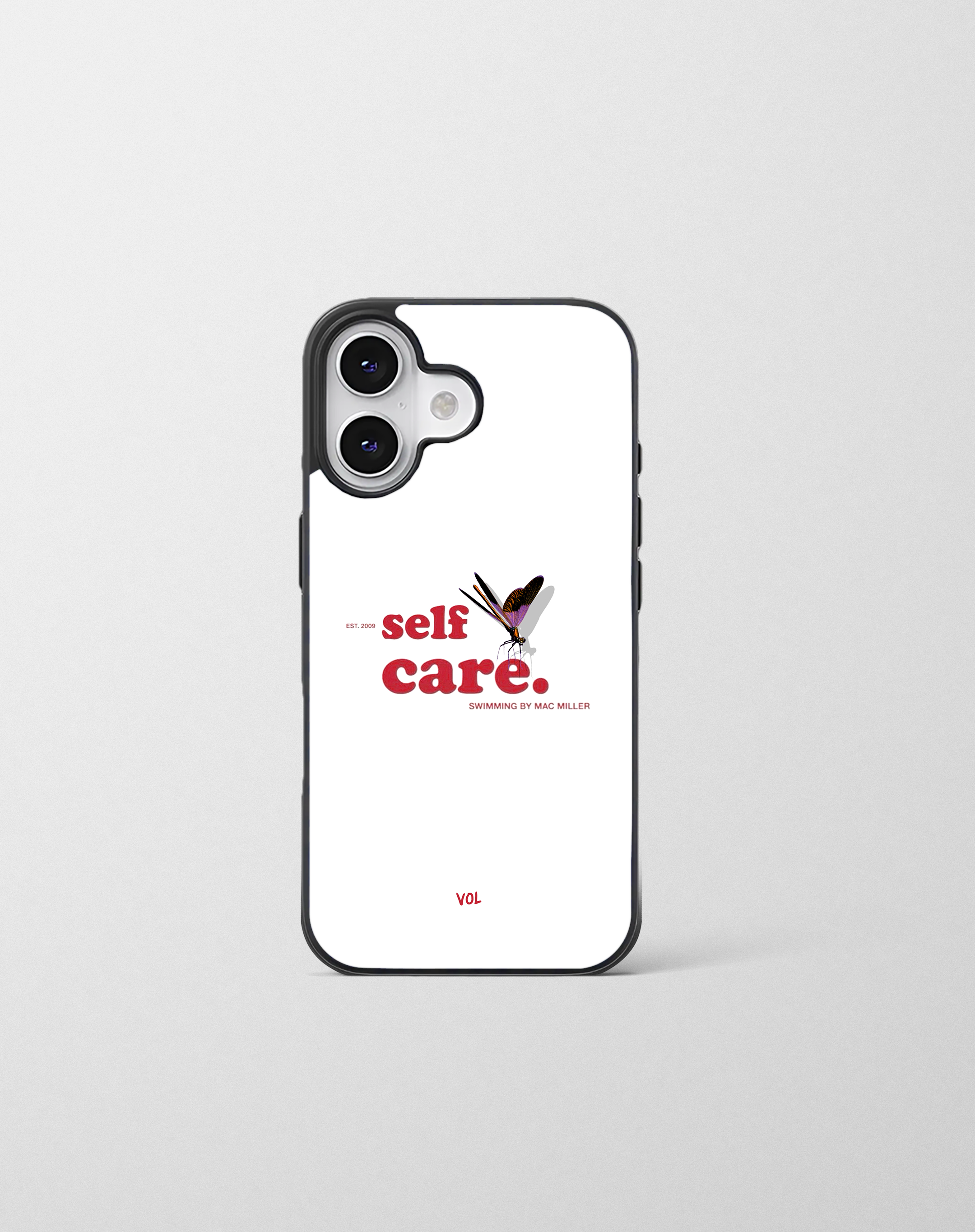 قاب موبایل مدل    « self care » قرمز