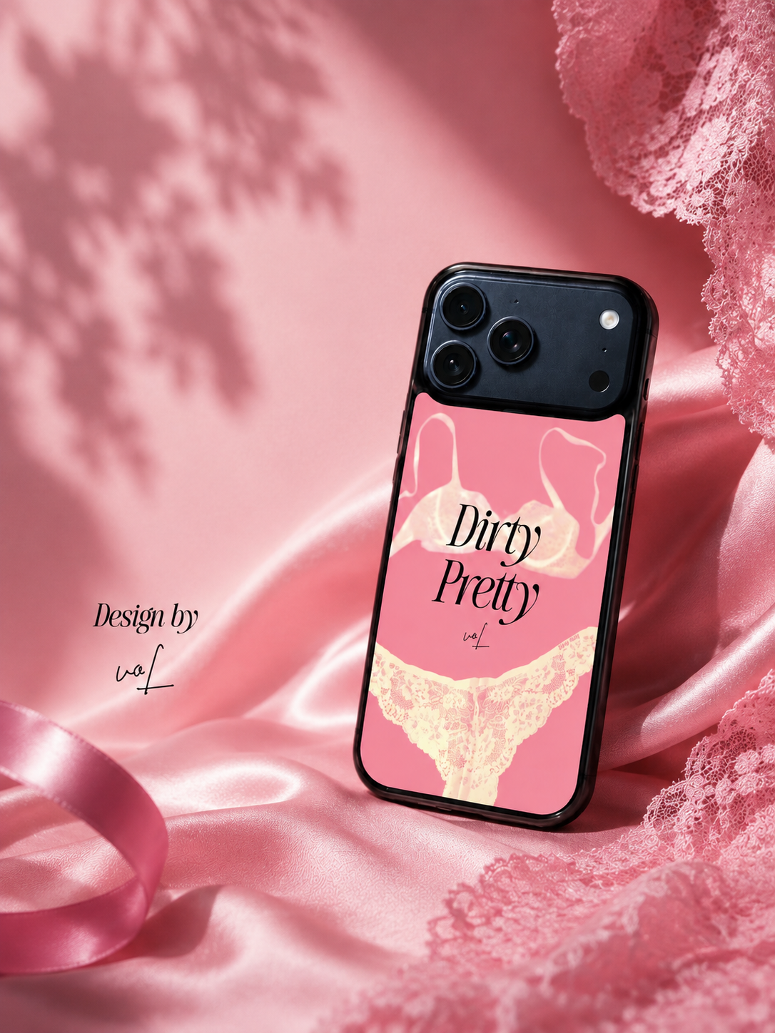 قاب موبایل مدل «  Dirty pretty » صورتی