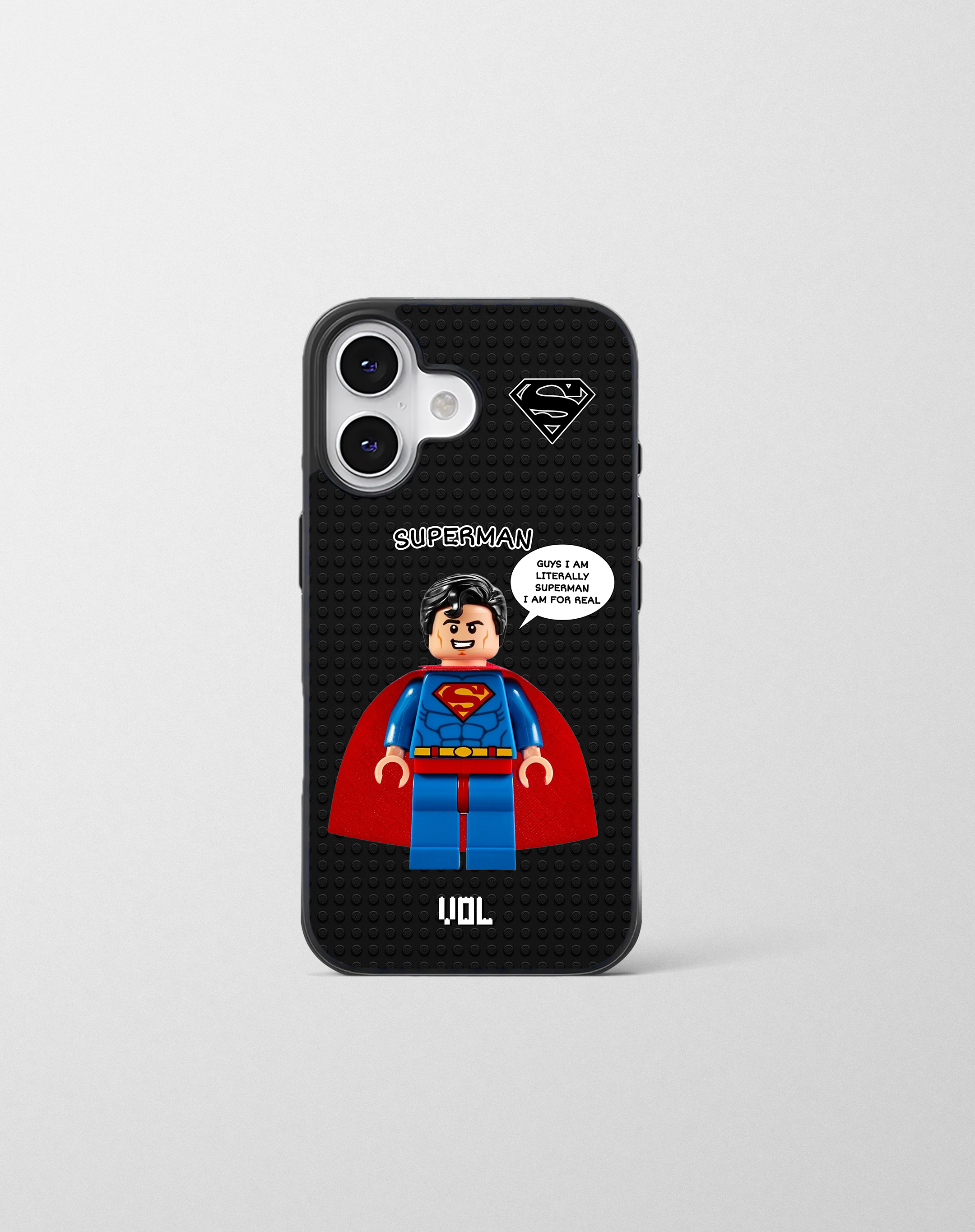 قاب موبایل مدل    « SUPERMAN » مشکی لگو