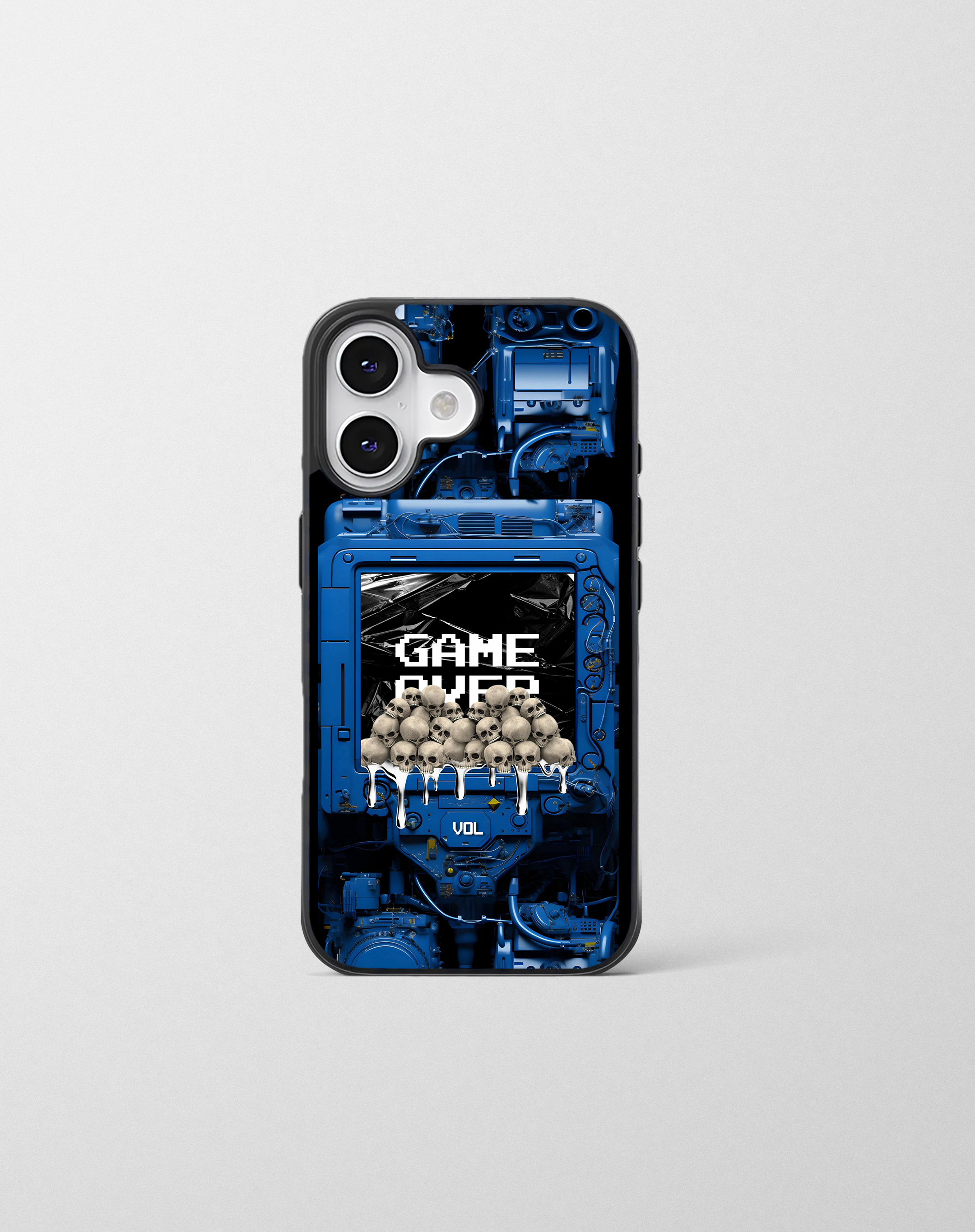 قاب موبایل مدل    « Game Over » آبی