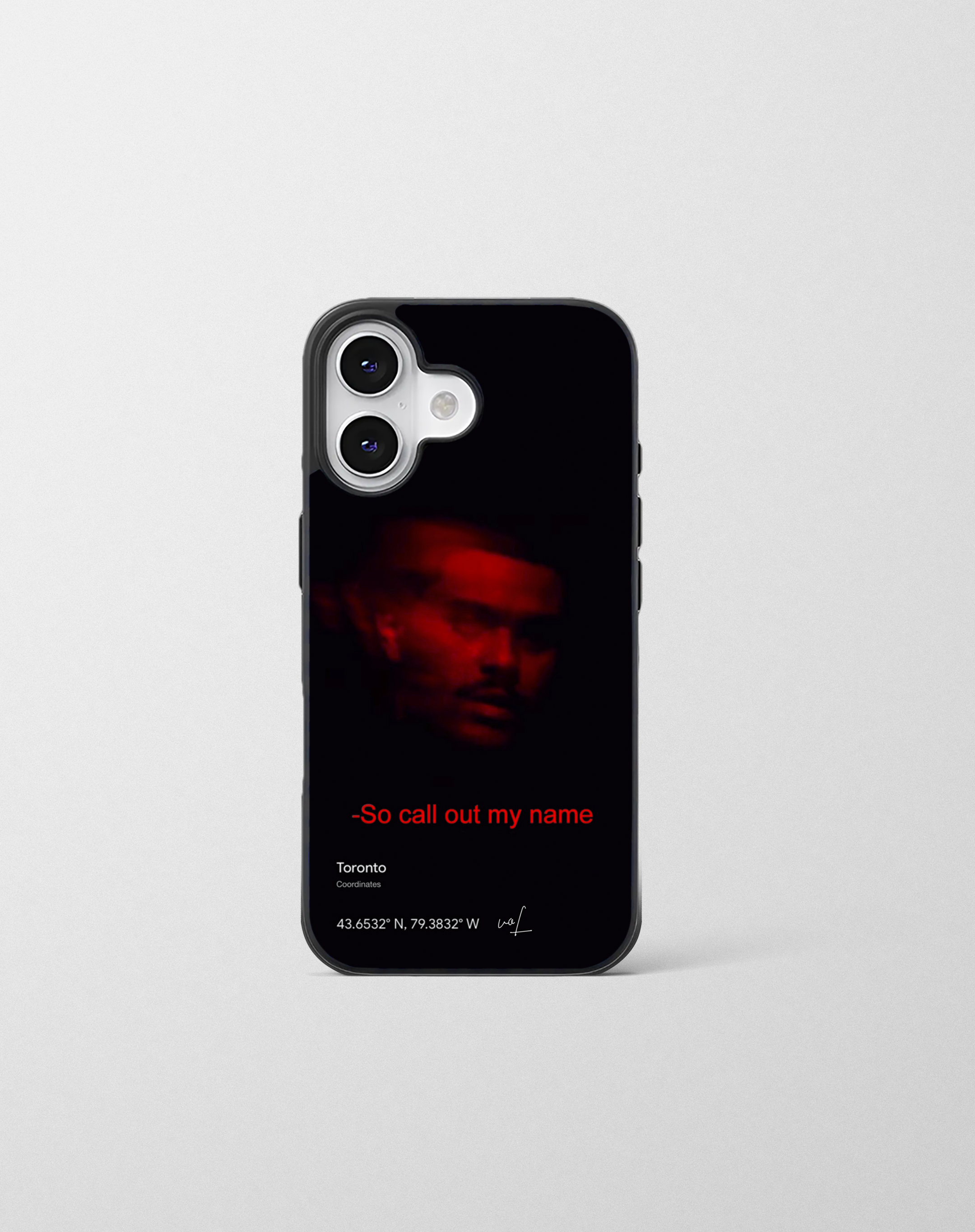 قاب موبایل مدل    « the weeknd » قرمز