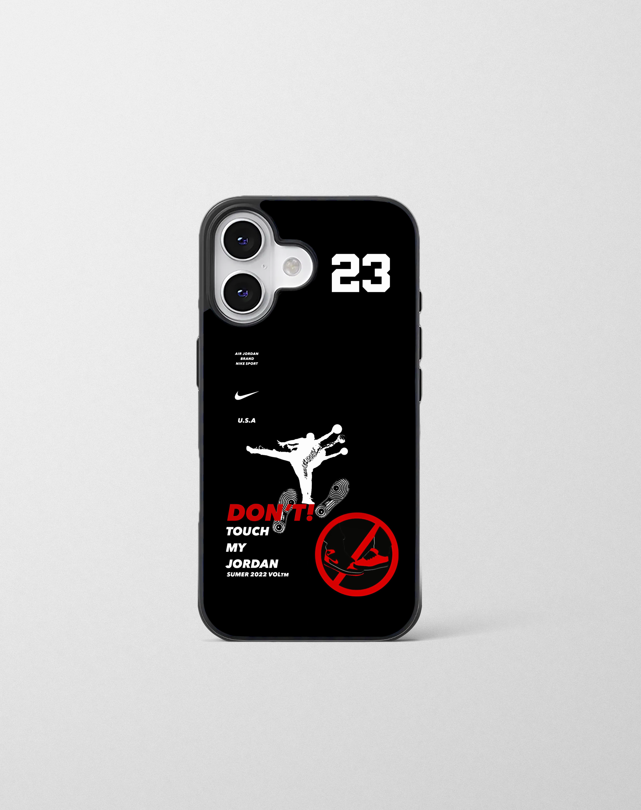 قاب موبایل مدل    « don’t touch  my jordan» مشکی