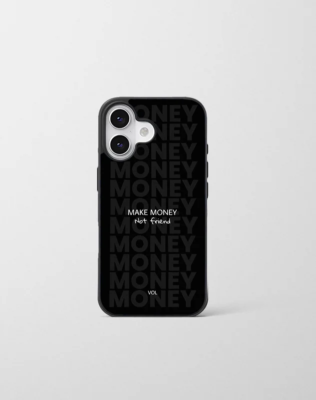 قاب موبایل مدل « Make money » مشکی