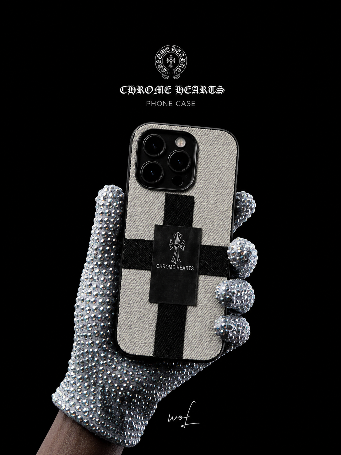 قاب جین مدل CHROME HEARTS شیری