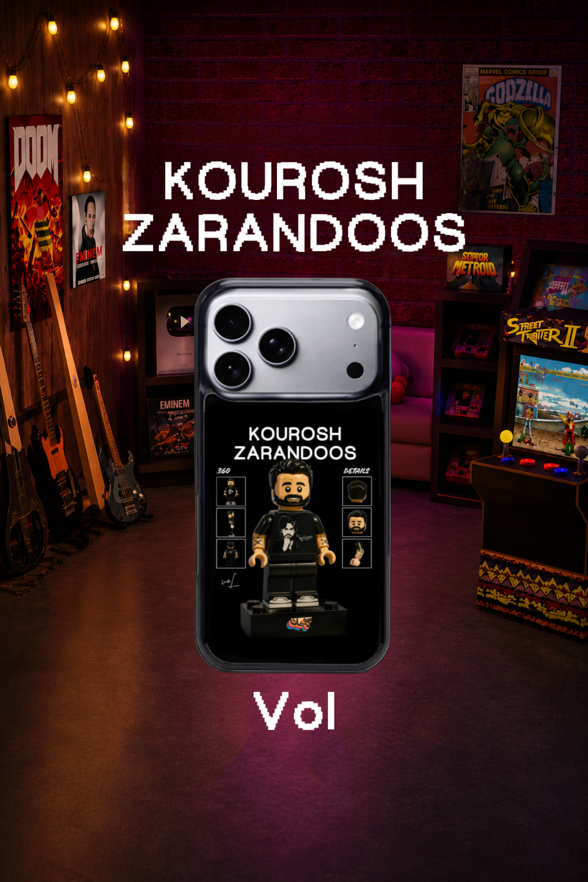 قاب موبایل مدل    «  KOUROSH ZARANDOOS» کومان