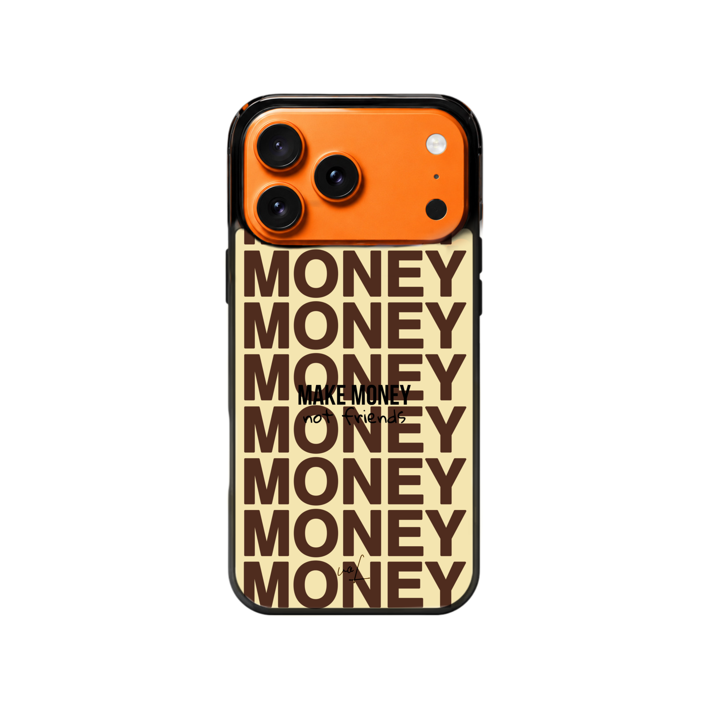 قاب موبایل مدل    « Money » قهوه‌ای