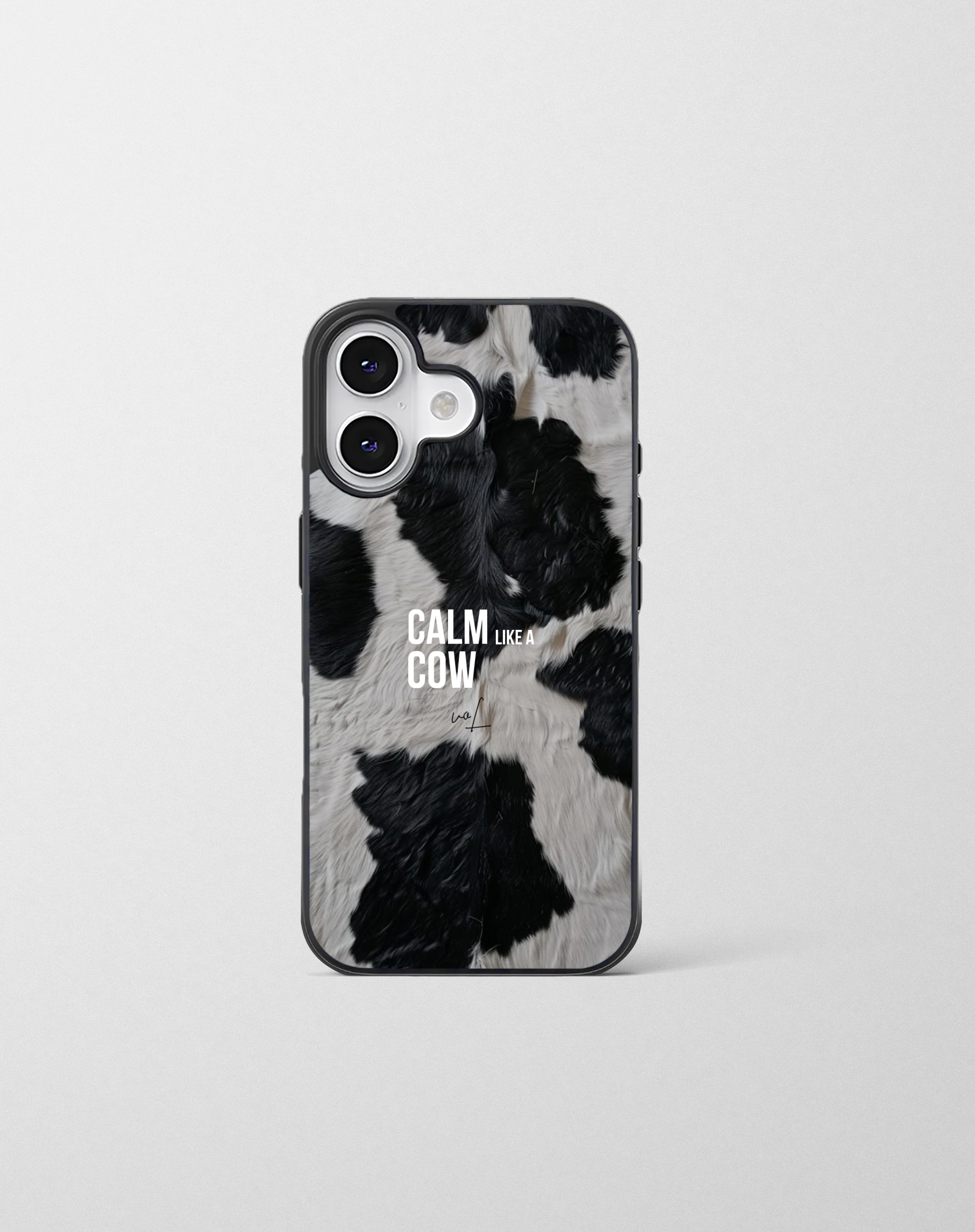 قاب موبایل مدل    « Cow » سیاه و سفید