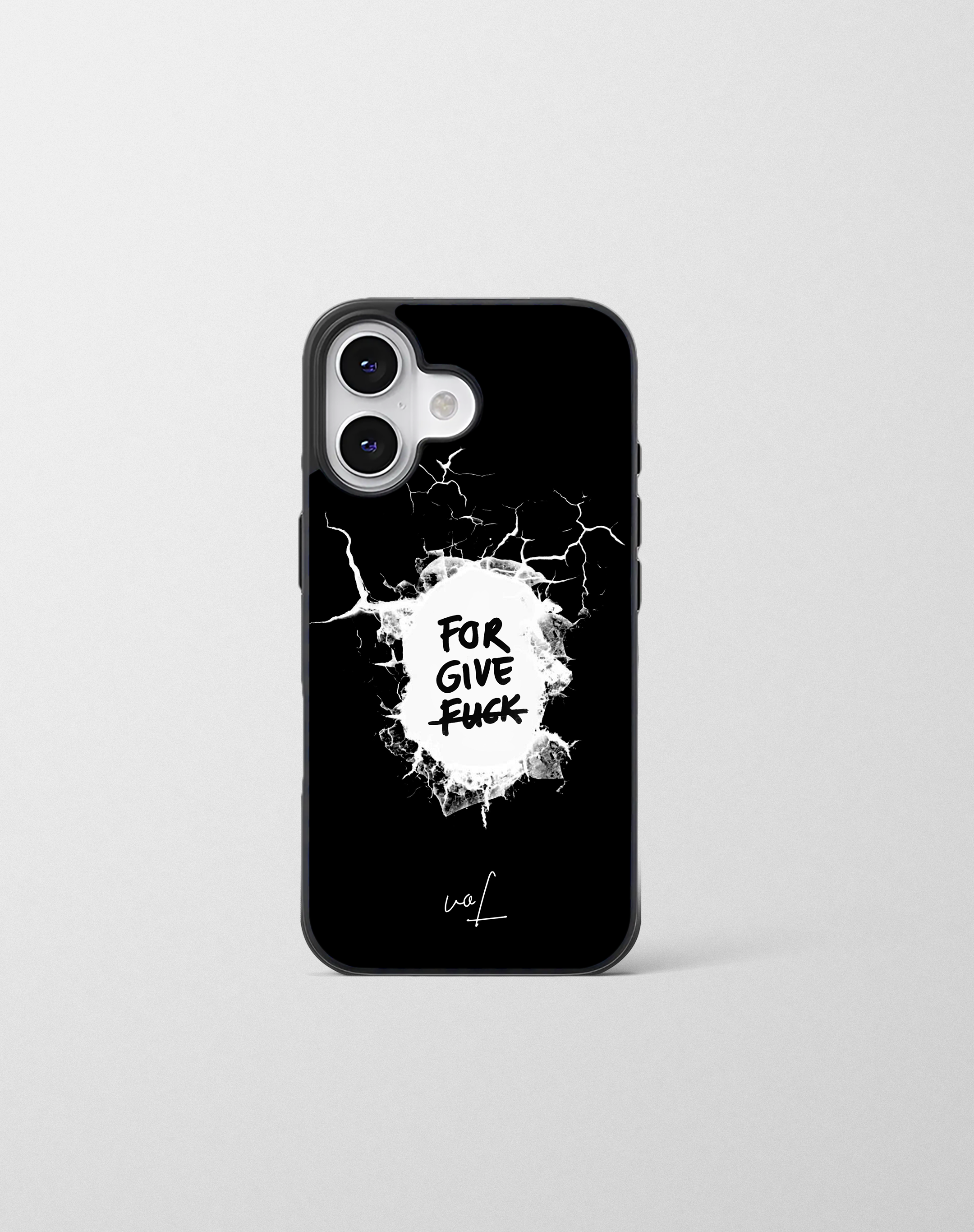 قاب موبایل مدل «  For give f*ck » مشکی